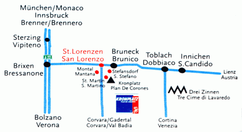 Come arrivare a San Lorenzo presso Brunico